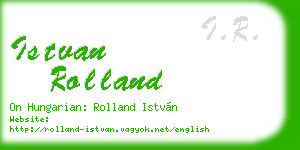 istvan rolland business card